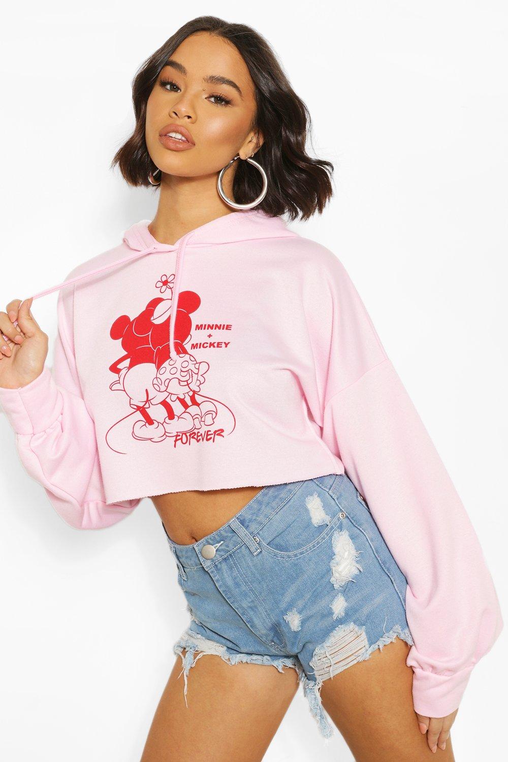 Mickey mouse cropped on sale hoodie